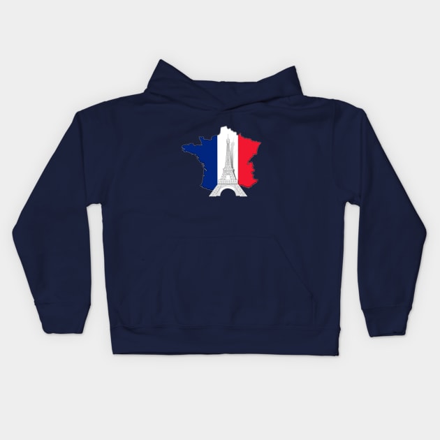 Paris, Paris Kids Hoodie by Peter Awax